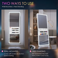 Smart Mirror Touch Screen Built for Modern Bathrooms, Waterproof Tempered Glass, LED Lighting, App Integration