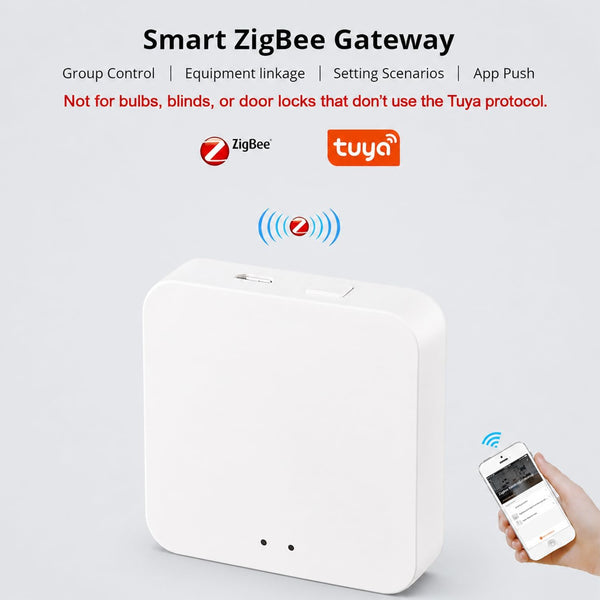 3.0 Hub Wifi & Bluetooth Dual Mode Gateway, Only for Tuya Product Smart Home Bridge Wireless Remote Controller,Intelligent Bridge Wireless Smart Home Gateway Voice Control via Alexa,Google Home