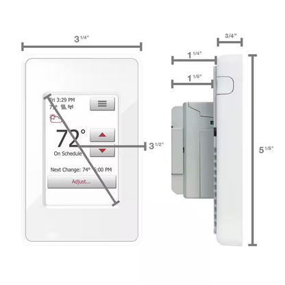 120-Volt/240-Volt Programmable WIFI Enabled Smart Touch Thermostat with Floor Sensor