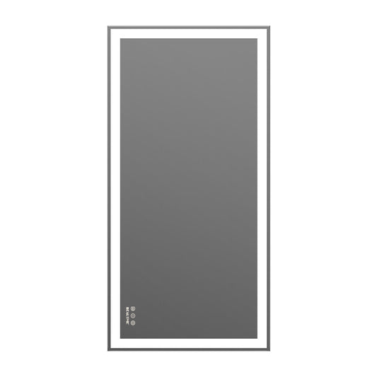 24×48 Inch LED Bathroom Mirror Wall Mounted Touch Switch With Memory Intelligent