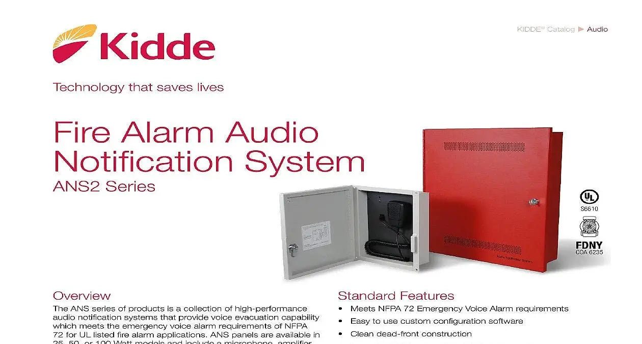 Kidde 100W Audio Expander Module for Clear Fire Alerts and Enhanced Safety